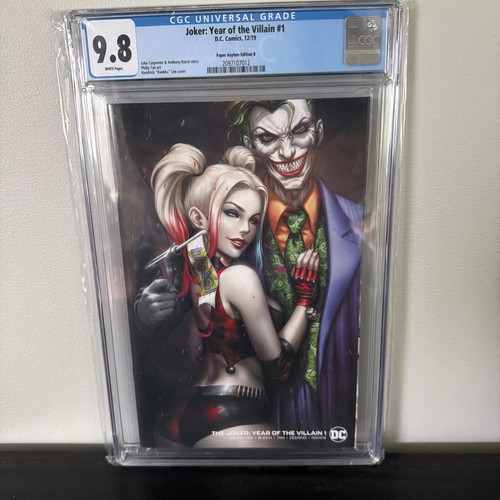 Joker Year of the Villain 1 CGC 9.8 Paper Aslylum B Kendrick Kunkka Lim Variant