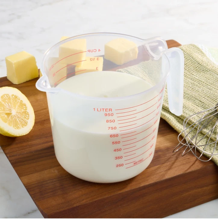 🥣 Taza medidora de plástico de 4 tazas (32 oz) - Transparente | 🧁 Foto 4 de 4