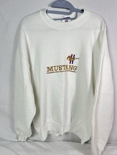 Vintage Ford MUSTANG LOGO Sweatshirt Size Jerzees XL. Tri-Bar Pony Emblem.