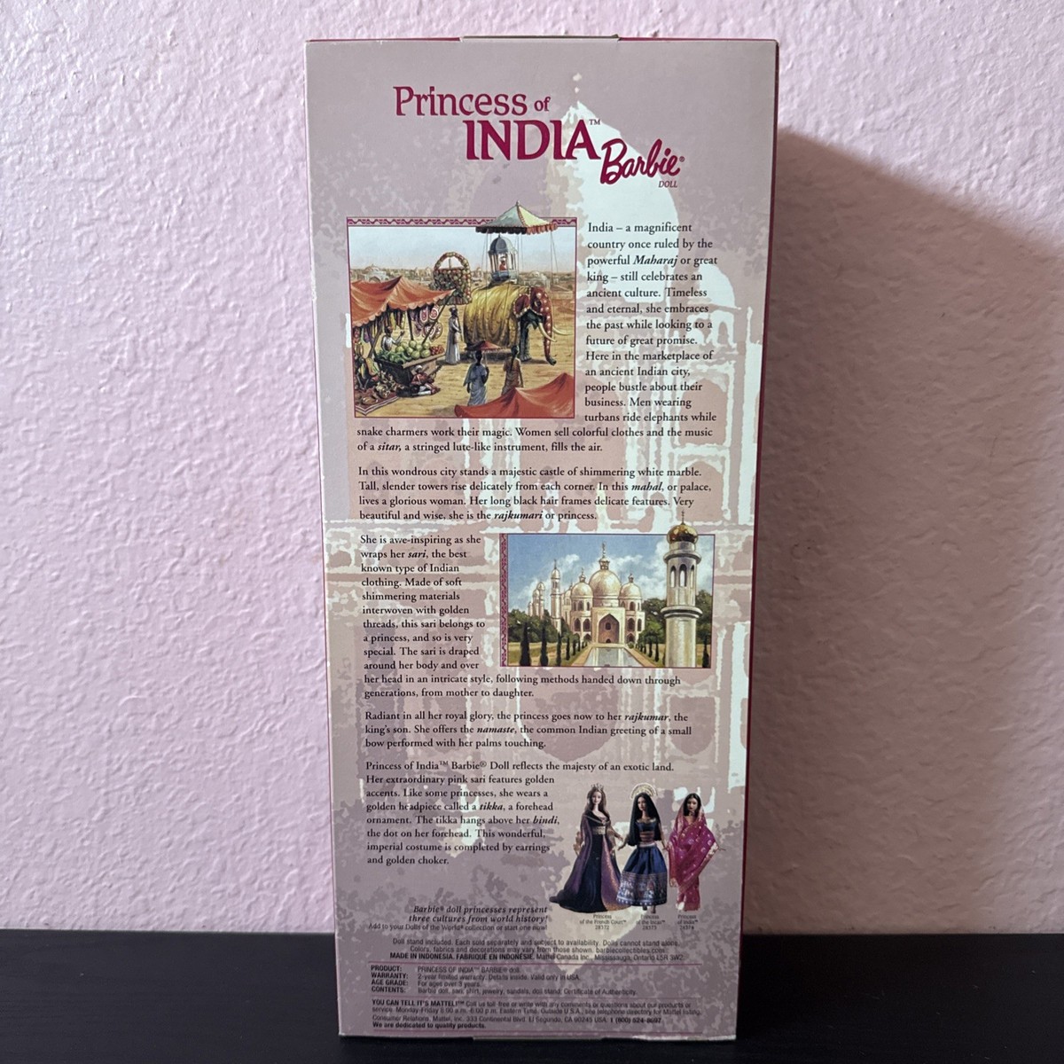 Barbie Doll 2000 Dolls of the World Princess of India Mattel 28374