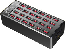 100W 24 Port, USB Fast Charging Station,Travel Desktop USB Rapid Charger,Multi
