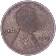1909 P Lincoln Wheat Cent Very Fine Penny VF See Pics C080