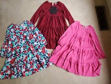 Lot of 3 Hanna Andersson Girl's Dresses Long Sleeve Size 120