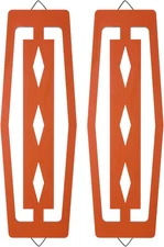 CroBlissful 2 Pcs Mid Century Wall Decor Wood Modern Orange 