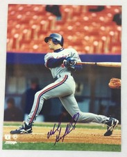 1997 Mark Grudzielanek, Montreal Expos Autographed 8 x 10 Action Photo