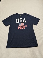 Polo Ralph Lauren Shirt Boys XL 18/20 Blue USA Short Sleeve