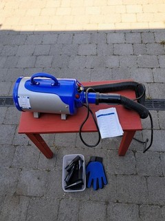 Secador Profesional para Mascotas Gravitis 2800W Silencioso y Ajustable 30–55°C Azul