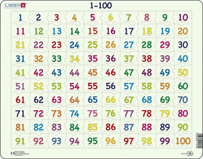Puzzle - Zahlen 1-100 | Puzzle | 2016 | Larsen | EAN 7023852115794