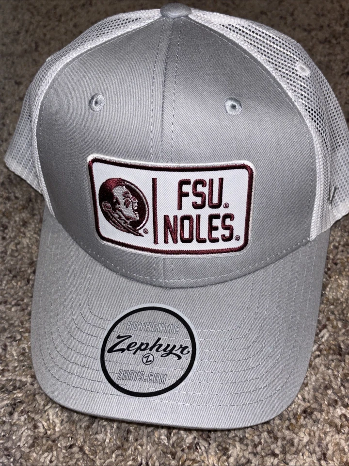 Zephyr Florida State Seminoles Noles Flat Adjustable Hat Gray NCAA - Image 2 of 4