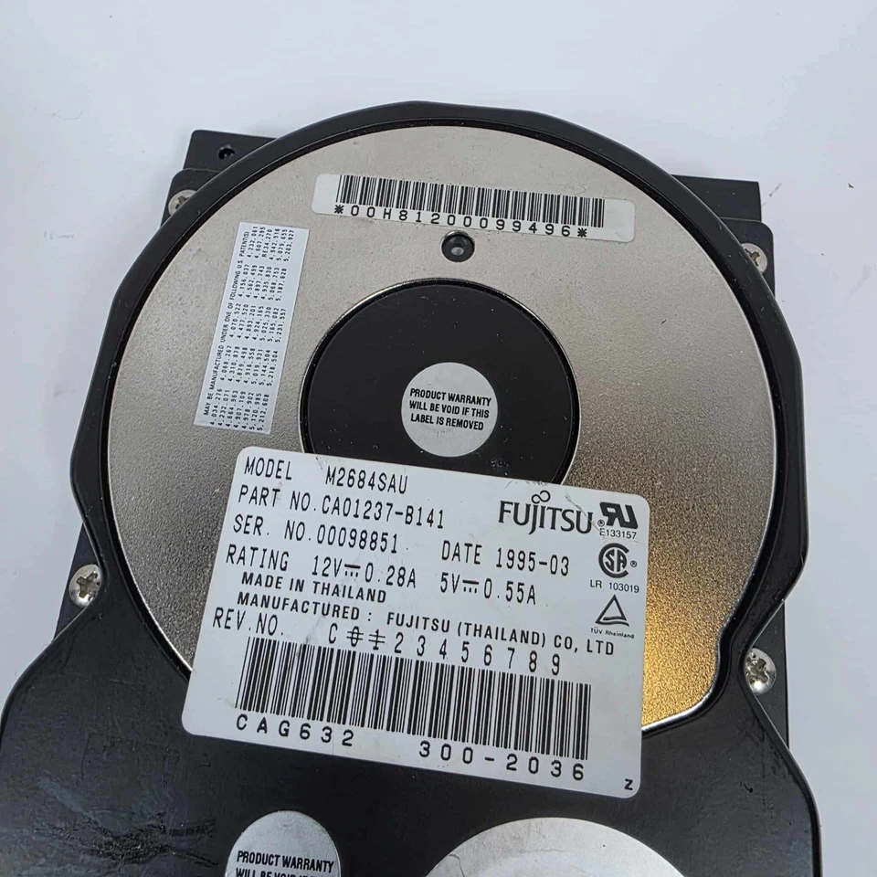 Fujitsu M2684SAU  3.5" 540MB 50 Pin 4500RPM SCSI  HDD - Image 3 of 4