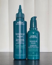 Aveda Botanical Repair Bond-Building Flash Treatment 5oz  Overnight Serum 3.4oz