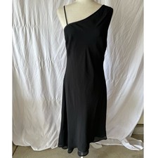 VTG Y2K Rabbit Rabbit Rabbit Black Asymmetrical Sheath Dress