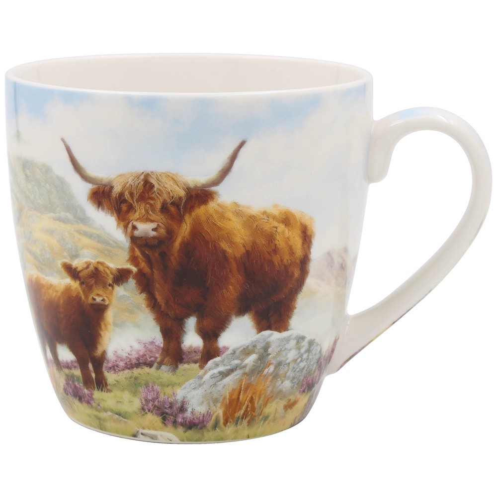 Highland Cow Breakfast Mug Cup Boxed
