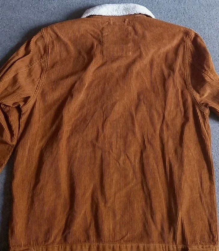 Volcom Halecrest Jacket Men's L Corduroy Sherpa Collar Brown Full Zip - Image 4 of 4