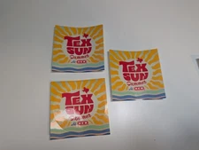 TEX SUN Summer H-E-B stickers grocery store HEB