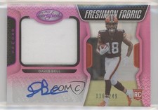 2022 Certified Freshman Fabric Signatures Mirror Pink /249 David Bell Auto 1c3k