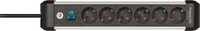 Brennenstuhl 1391030600 3m Indoor Angle IP20 Black Silver 6 AC Outlet s 