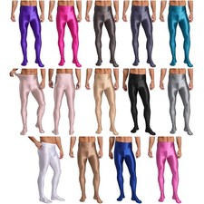 Collant uomo pantaloni intimo fitness collant bodybuilding lucido yoga