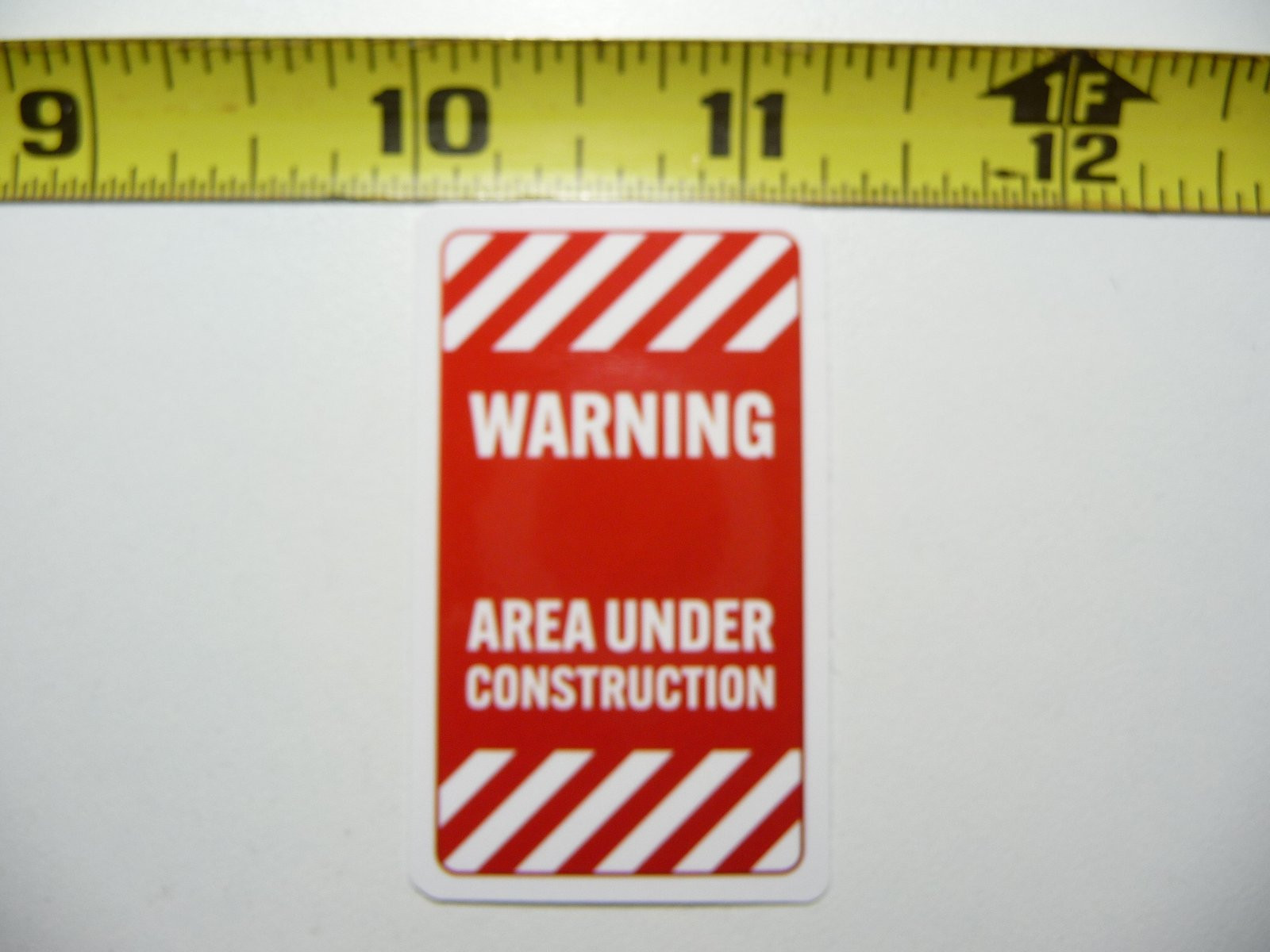 Funny Construction Warning Sticker Decal for Gag Gifts and Pranks