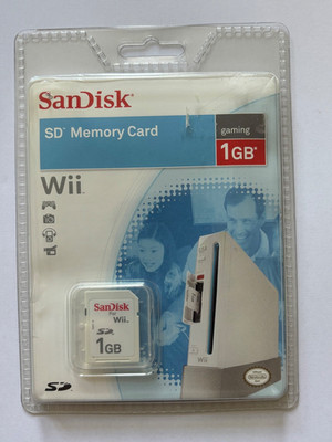 Offizielle Nintendo Wii - 1GB SD SanDisk Speicherkarte - BRANDNEU & VERSIEGELTE VERPACKUNG