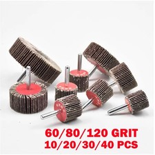 10-40x Drill Flap Wheel Sander 1x1x1/4" Flapper Sanding Grinding 60 80 120 Grits