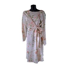 Boohoo Occasions Size 18 rose print Satin Flattering Party Wedding Formal Dress
