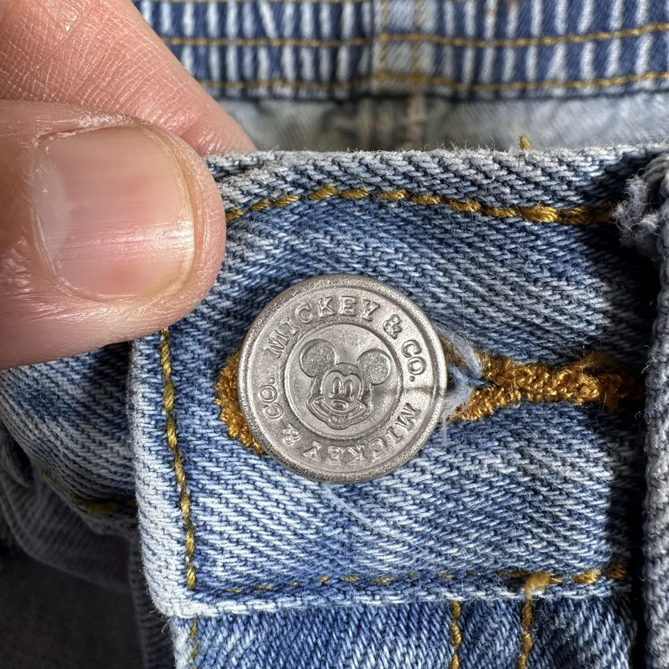 Pantalones Cortos Denim Vintage Mickey & Co Minnie Mickey Niños Talla 5 Azul Disney Años 90 Foto 3 de 4