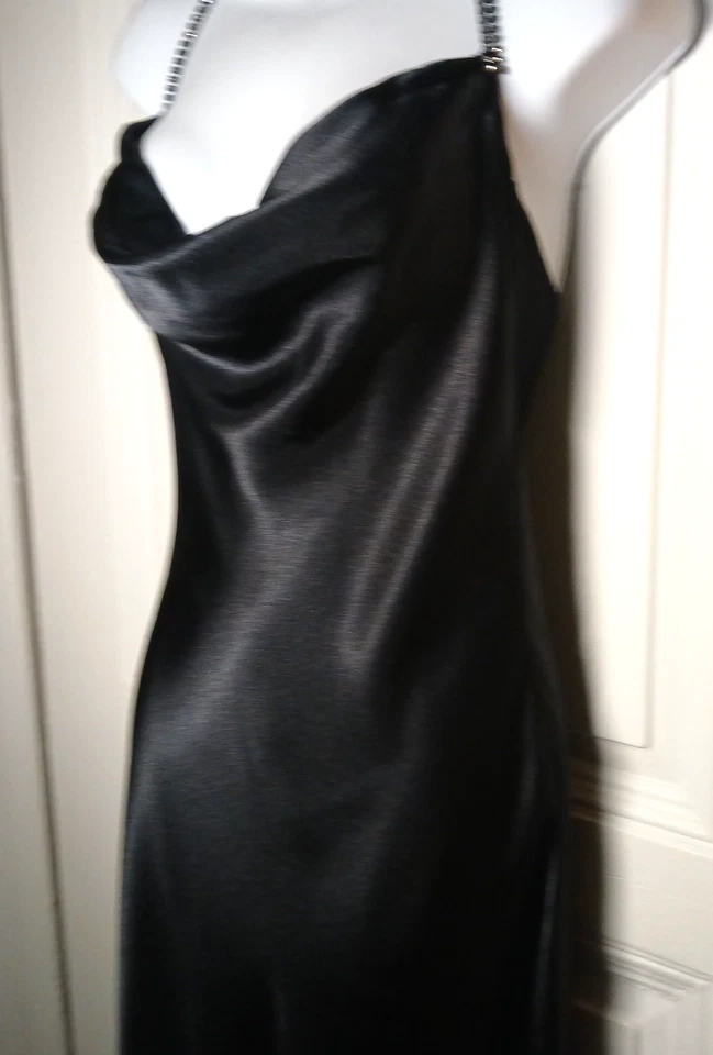 MARC JACOBS Maxi black silk Dress Size 4 SGUCCI VERSACE - Image 4 of 4
