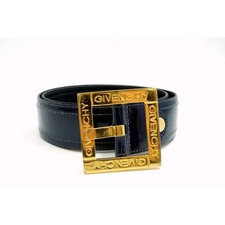 Givenchy Waist Mark Belt 85/34 Navy Square Buckle, Vintage,