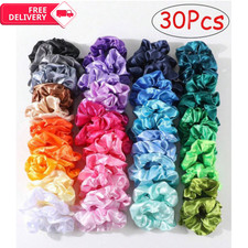 30pcs Colorful Hair Ties Elastic Hair Bands Ribbons Bands Women Hair Accessories