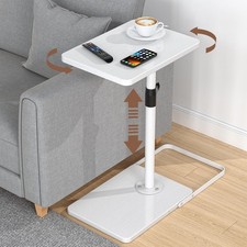 C Table End Table Adjustable Height, 360 Swivel TV Tray Table, Upgraded Metal...