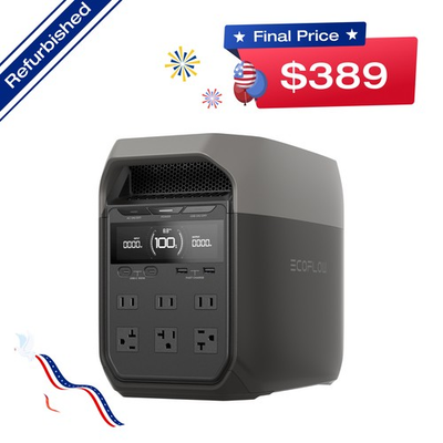 #ad EcoFlow DELTA 3 1024Wh 1800W Portable Power Station LiFePO4 Battery Refurbished $486.25