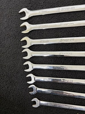 SNAP-ON TOOLS 8-TEILIGES METRISCHES KOMBINATIONS-6-PUNKT-SCHRAUBENSCHLÜSSEL-SET 10 MM-17 MM