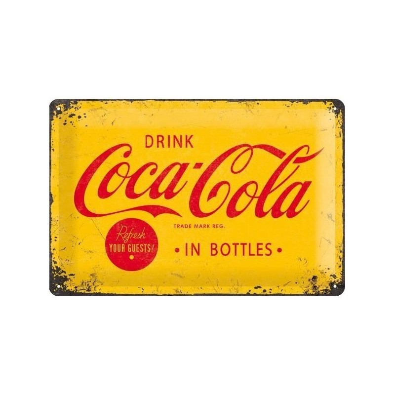 Plaque publicitaire Coca-Cola en métal gaufré de haute qualité