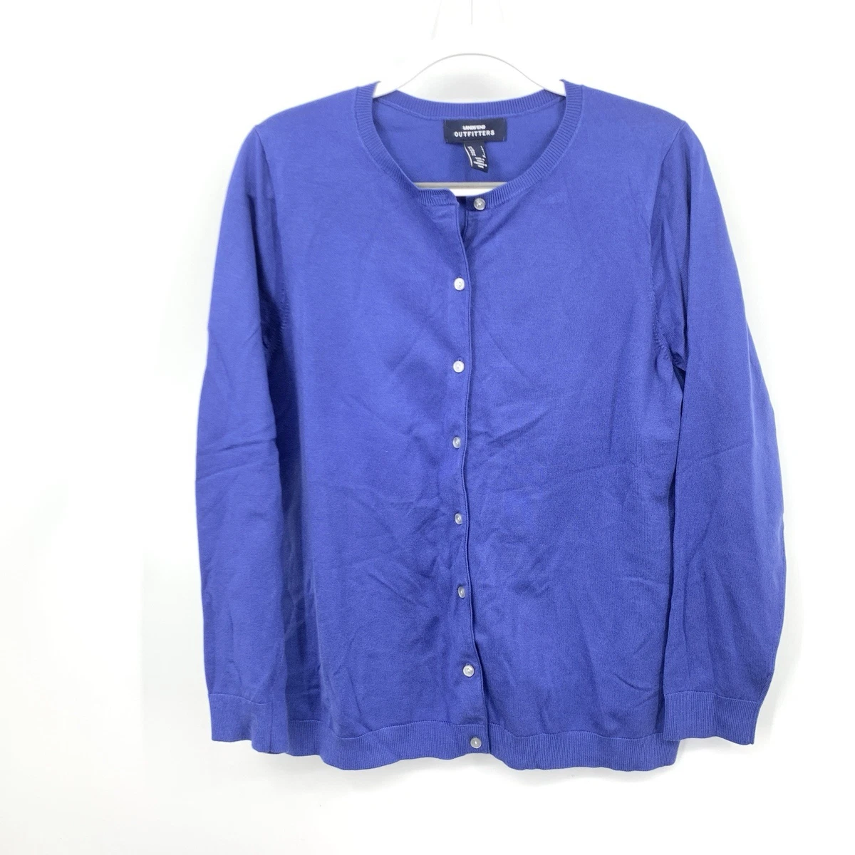 Cardigan Fille Land's End Taille M - Rose, Col V Boutonné, 100% Coton - Occasion TB