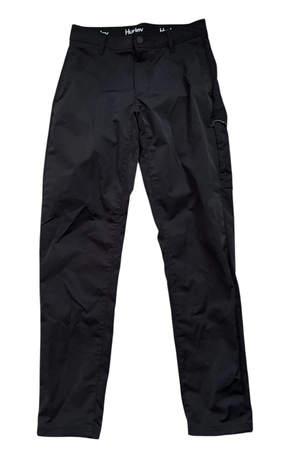 Hurley Pants Mens Size 32x34 Black Jet Set Tech Pant Straight Quick Dry Zip Pkt