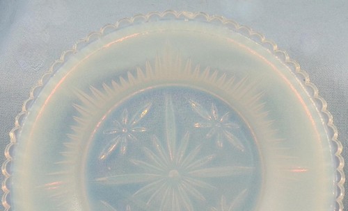 Opalescent Glass Cup Plate Boston & Sandwich EAPG Lee Rose 323 Antique Rare - Bild 3 von 9