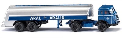 WIKING, 2-achsiger Tankauflieger Henschel Aral 4x2, 1/87, WIK088247