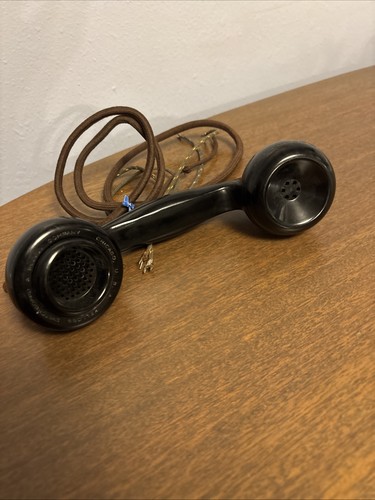 Vintage Kellogg Switchboard Supply Co Tischtelefon abgerundeter Mobilteil schwarz - Bild 4 von 5