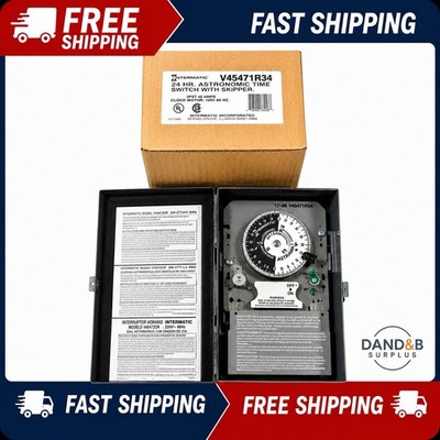  Intermatic V45471R34 24 HR. Astronomic Time Switch With Skipper 3PST 40A 