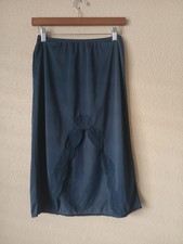 Vintage Velrose Half Slip Womens Medium Blue Nylon Lace Front Hem Made USA 80s