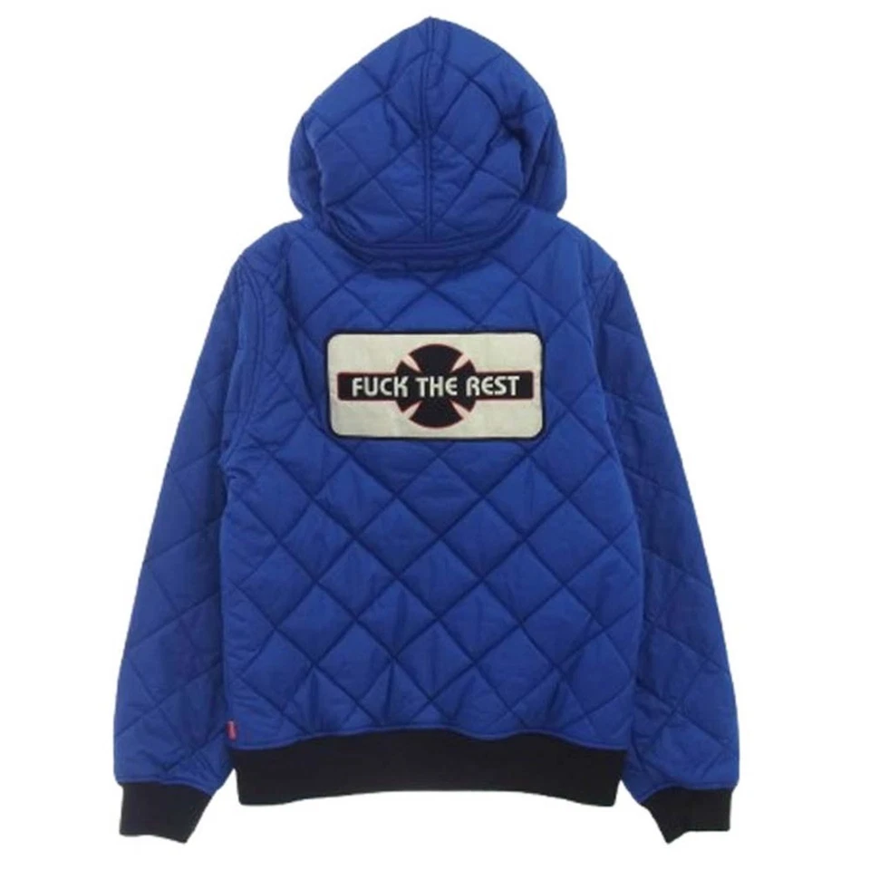 Jaqueta de náilon acolchoada independente Supreme 15 AW colcha azul usada LIFE-0 - Imagem 2 de 4