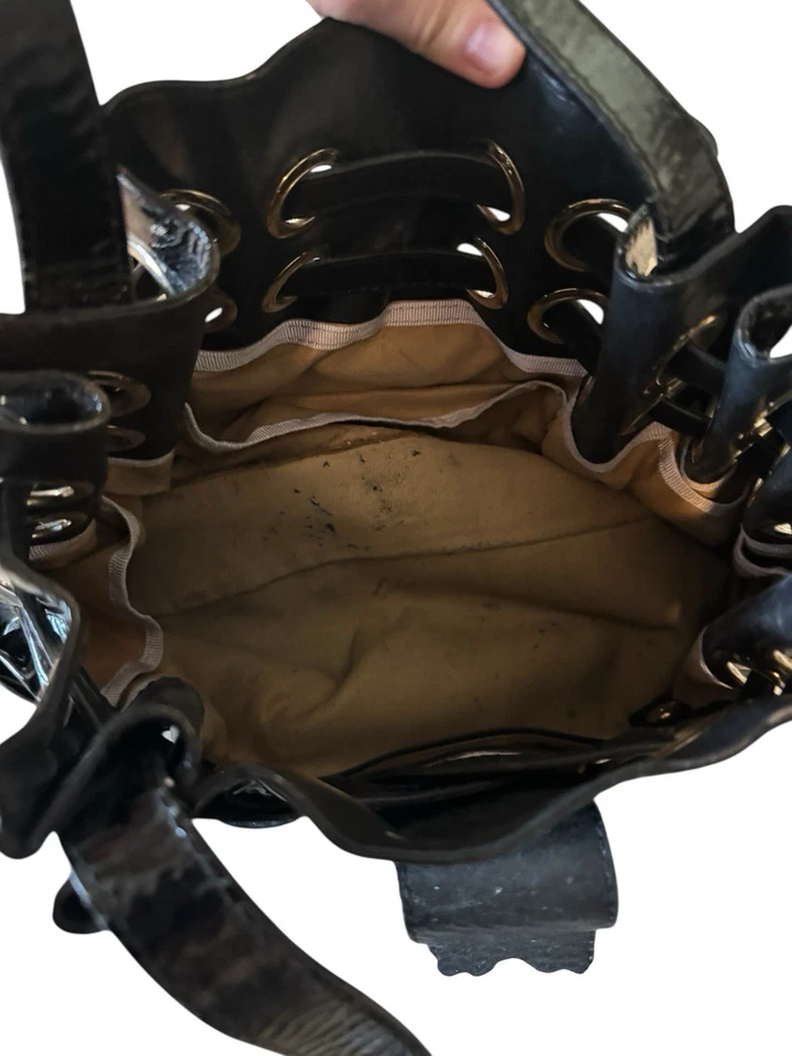 Bolso Jimmy Choo Y2K Ramona Cuero Negro LEER Foto 3 de 4