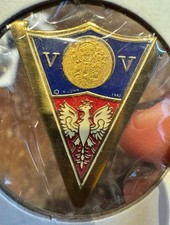 FREE SHIP! WWII Copper Enamel Pin 1942 God Save Poland Pin