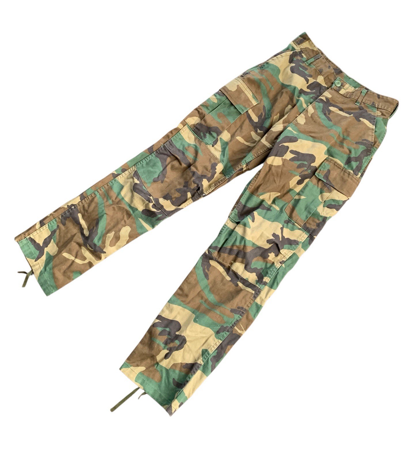 US Army Men’s Camouflage Woodland Camo Cargo Pants Size Small Regular