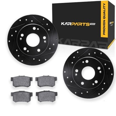 For Acura TSX 2004-2008 Brake Rotor Set | Drilled and Slotted Rotor Style