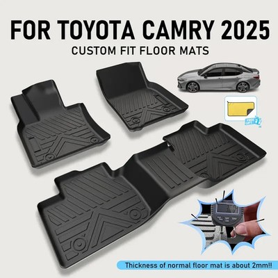 SSESS TPE All Weather Floor Mats for Toyota Camry 2025 (Not Hybrid), 1st & 2nd R