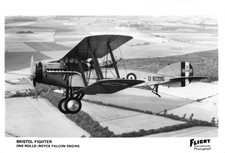 OLD AVATION POSTCARDS BRISTOL FIGHTER ONE ROLLS ROYCE FALCON ENGINE  VERY GD
