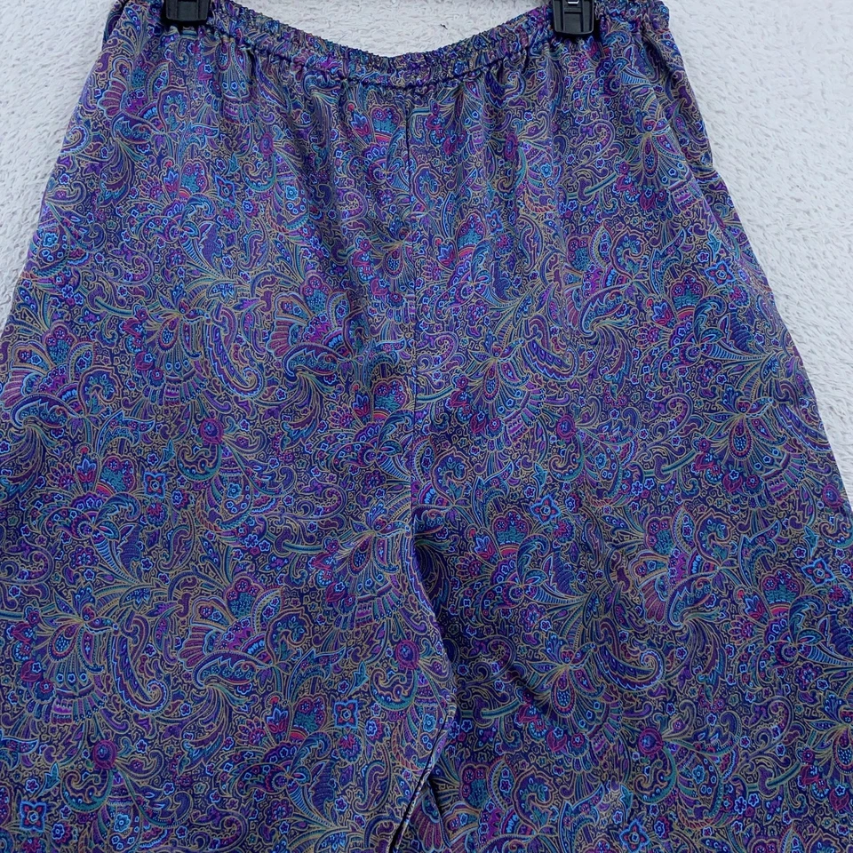 Pantalones de salón vintage Victoria's Secret etiqueta dorada satinado cachemir para mujer grandes años 90 Foto 2 de 4