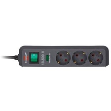Brennenstuhl 1158810315 1.5m Internal Type F IP20 Anthracite 3 AC Outlet s 